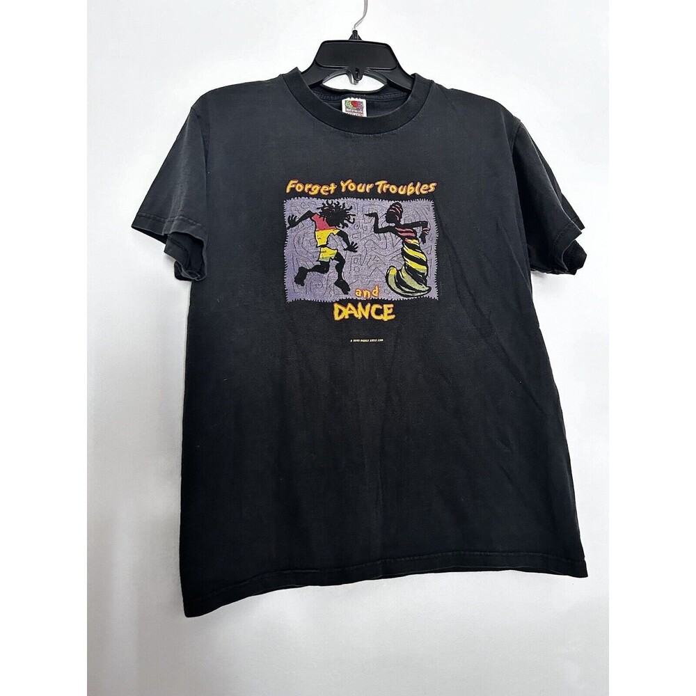 Vintage Indy Artist Gnarly Artly Forget Your Troubles And Dance 2002 Shirt Men M